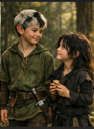 Zzynx and Kalian as children